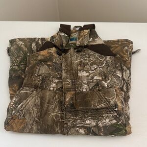 Realtree Camo Insulated Hunting Bib Overalls - Brown/Green
